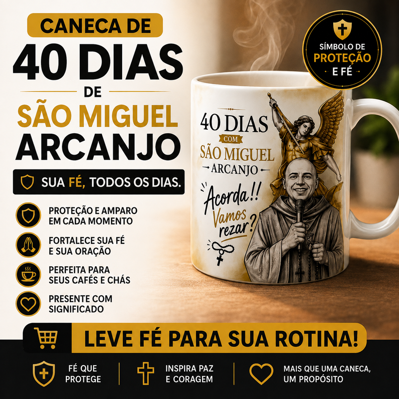 Caneca  Quaresma De São Miguel Arcanjo
