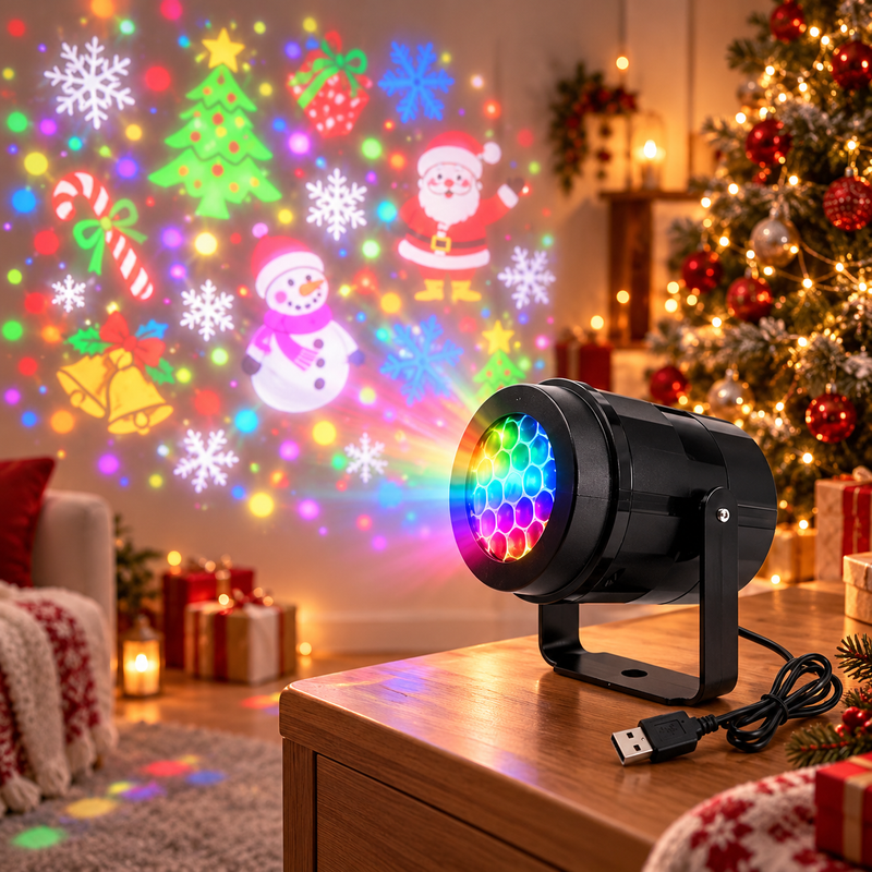 Projetor de Natal LED Giratório