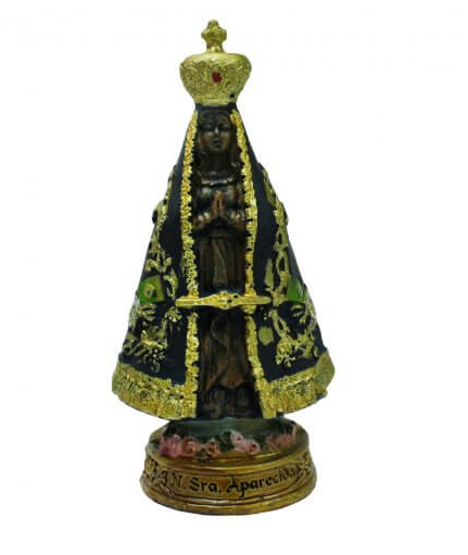 Imagem em Resina NSra Aparecida Detalhada 9cm